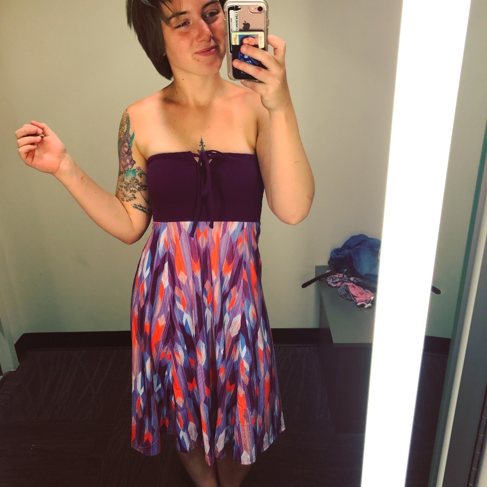 Prana Solana Halter Dress, small, recycled fabric